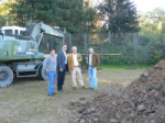 24.10.06 Mit der Bauleitung vor Ort (Anklicken für vergrösserte Ansicht)